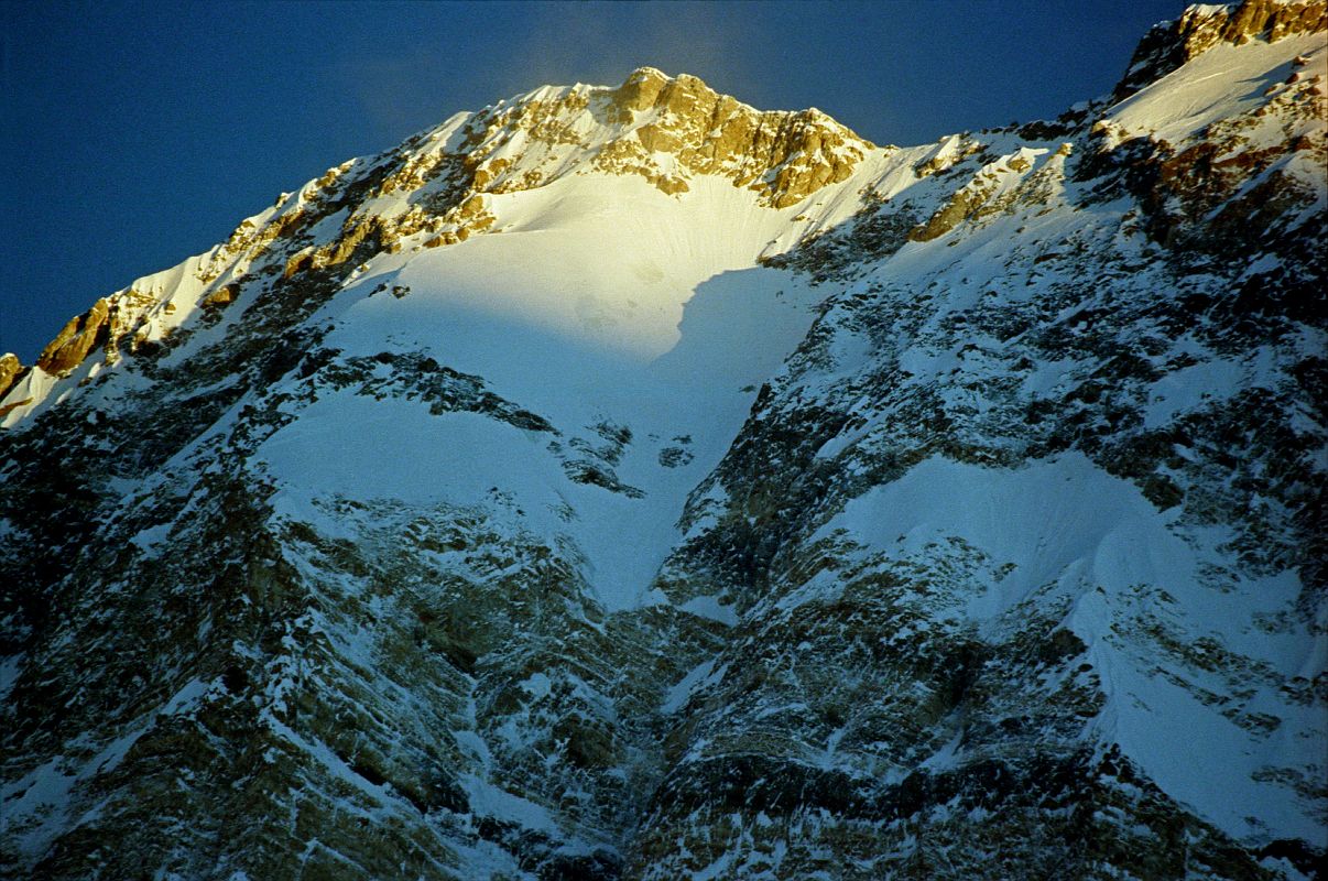 204 Annapurna Main Close Up At Sunrise From Annapurna Sanctuary Base Camp